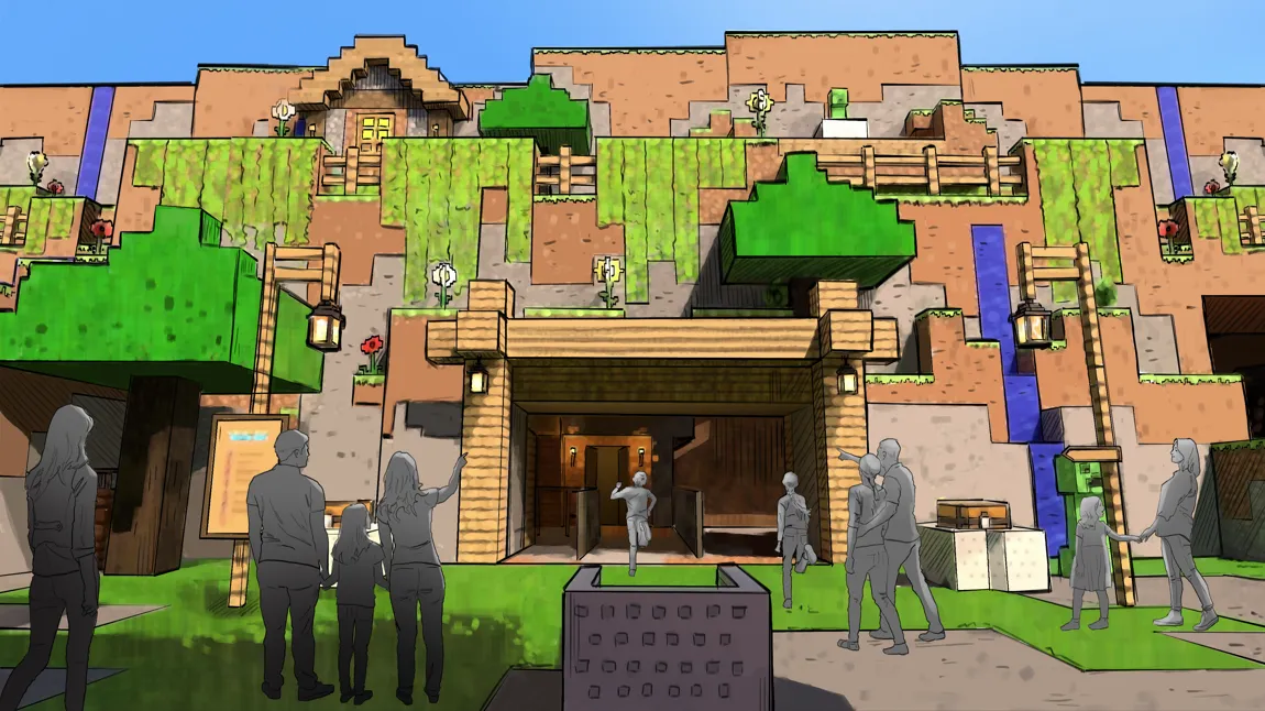 Представлены концепт-арты тематического парка Minecraft World, открытие запланировано на 2027 год Представлены концепт-арты тематического парка Minecraft World, открытие запланировано на 2027 год